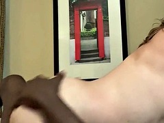 デカチン, 黒人, フェラチオ, 黒人, 淫乱熟女, 一人, オッパイの, 妻