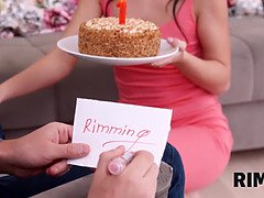 Kont, Mooi, Pijpbeurt, Bruinharig, Europees, Hd, Kut duiken, Zuigen