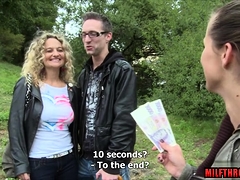 Rubia, Mamada, Al aire libre, Pov, Público, Realidad