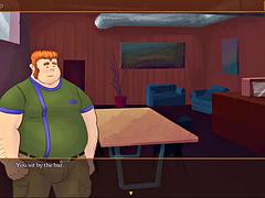 Chubby Young Man Takes Bareback Pounding from Lumberjack in Cabin