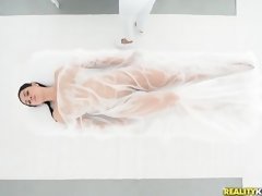 お尻, デカ尻, デカパイ, 茶髪の, バック, 手コキする, マッサージ, 淫乱熟女