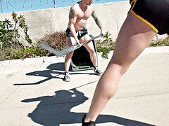 Tatted Stud Rams Jock In Locker Room - Derek Kage, Logan Aarons - NextDoorStudios