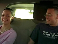 18, デカチン, 茶髪の, 車, 手コキする, オナニー, ティーン, オッパイの