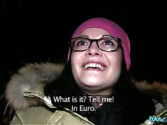 Babe with Glasses Fucked Outside