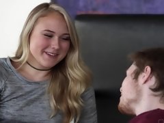 Delicious blonde is receiving a cock deep inside her wet pussy