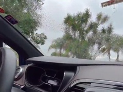 車, イく瞬間, オナニー, オーガズム, 公共, オマンコ, オッパイの, 濡れ