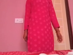 Indian Girl in Pink Suit Fingering and Masturbating to Orgasm