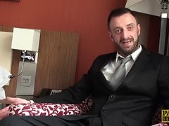 Busty maid Lucy Lane ripped by dom cock