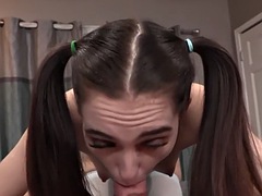 素人, フェラチオ, 毛深い, 下着, ナイロン, ガリガリ, フェラする, ティーン