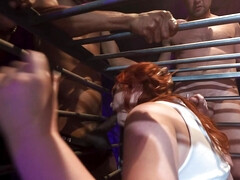 デカパイ, フェラチオ, 顔射, グループ, Hd, 赤毛