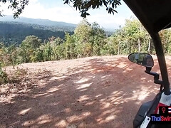 Enthousiasteling, Aziatisch, Grote lul, Pijpbeurt, Rondborstig, Stel, Gezichtspunt, Thais