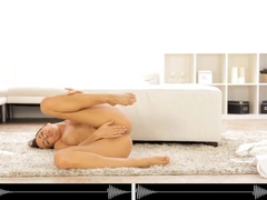 Blonde, Sucer une bite, Léchez, Lingerie, Orgasme, Chatte, Rasée, Se déshabiller