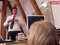 Lena Nitro, the German secretary, gets her pussy pounded by her boss
