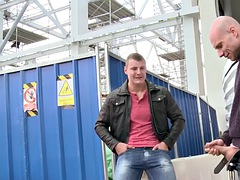 Enthousiasteling, Anaal, Pijpbeurt, Homo, Handbeurt, Spier, Buiten, Zuigen