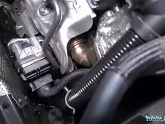 Public Agent Coco Kiss Fix My Car and Fuck My Pussy