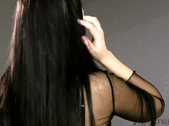 Kont, Grote mammen, Masturbatie, Kut duiken, Alleen, Kousen, Tiener