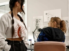 Chica, Tetas grandes, Morena, Lesbiana, Lamidas, Tetas naturales, Realidad, Chupando