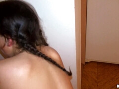 Cul, Brunette brune, Dingue, Queue, Hard, Argent, Pov, Chatte