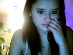 Brunette brune, Masturbation, Solo, Adolescente, Webcam