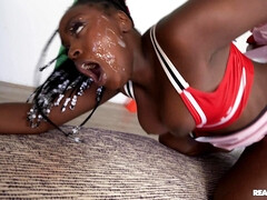 素人, お尻, デカチン, 巨乳な, 黒人, 顔射, キス, ティーン