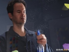 Grosse titten, Braunhaarige, Schwarz, Absätze, Muschi, Rock, Tätowierung