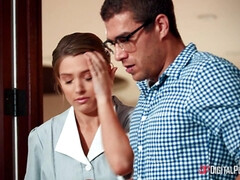 デカチン, ブロンド, フェラチオ, ハードコア, メイド, 現実, ストッキング