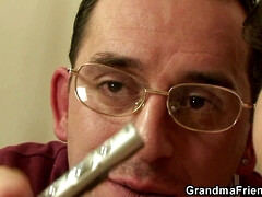 デカパイ, お婆さん, 母, ハメ撮り, オマンコ, 現実, 馬乗り, 三人