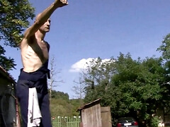 ブロンド, フェラチオ, チェコ, ディルド, 手コキする, アウトドア, ティーン, オッパイの