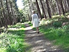 Blondine, Lingerie, Reif, Milf, Im freien