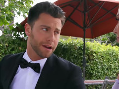 アメリカ人, 茶髪の, チン, オマンコ, ショートヘア, タトゥー, オッパイの, 結婚式