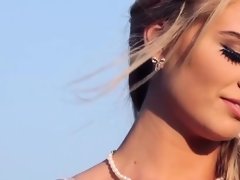 ブロンド, エロティック, Hd, オナニー, アウトドア, 一人