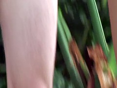 Shapely teen plays with pussy