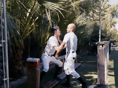 Insolent outdoor gay fetishes with Xavier Zane and  Des Irez