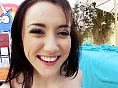 Anal, Cul, Gros cul, Gros seins, Brunette brune, Doigter, Chatte, Avaler