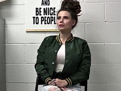 Bondage domination sadisme masochisme, Gros seins, Blonde, Tir de sperme, Bureau, Police, Adolescente, Uniforme