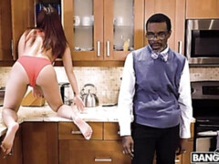 Culo grande, Negro, Mamada, Estilo perrito, Peludo, Interracial, Tetas naturales, Pelirrojo