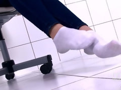 お尻, デカパイ, ブーツ, 軟体, 自然山雀, 剃毛, 靴下, 一人