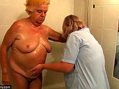美人, ブロンド, 巨乳な, お婆さん, 熟年, 母, 義母, 三人