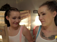 18 años, Chica, Lamidas, Coño, Adolescente, Trio