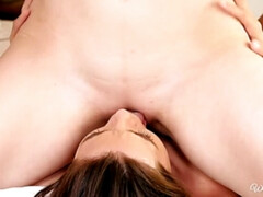 Morena, Pareja, Lesbiana, Lamidas, Tetas naturales, Coño, Medias largas, Hilo dental