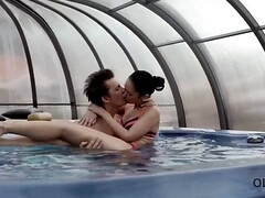 18, 茶髪の, チェコ, ヨーロピアン, Hd, 旦那, なめる, ティーン
