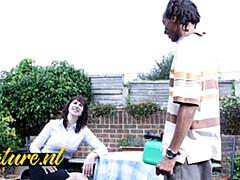 Schwarz, Blasen, Braunhaarige, Hundestellung, Hd, Lecken, Milf, Strumpfhose