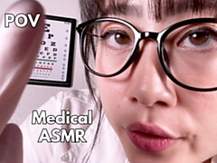 アジア人, 言葉責め, 医者, フェティッシュ, グローブ, 手コキする, 一人, オッパイの