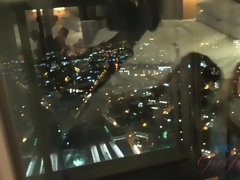 浴室, デカパイ, フェラチオ, 茶髪の, 足, 足コキ, 目瞪口呆, 彼女