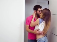 Two girls are doing some really hot things in a threesome