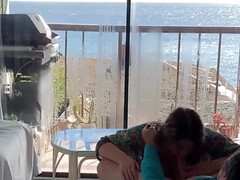 デカパイ, フェラチオ, 浮気者, イく瞬間, イマラチオ, チン, 熟年, 淫乱熟女