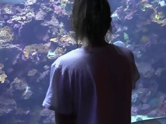 Rosalyn checks out the aquarium, and does some snorkeling.