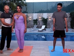 デカ尻, デカパイ, フェラチオ, 茶髪の, ハードコア, メキシコ人, 淫乱熟女, スペイン人