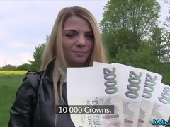 Tussi, Blondine, Blasen, Tschechisch, Europäisch, Flashen, Hardcore, Titten