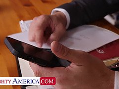 Morena, Hd, Oficina, Perforación, Coño, Secretaria, Medias largas, Tetas